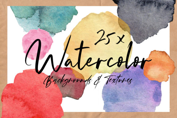 Colorful Watercolor Backgrounds for Crafts