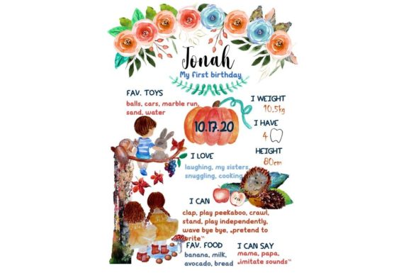 First Birthday Milestone Board_fall: A Graphic Templates Review