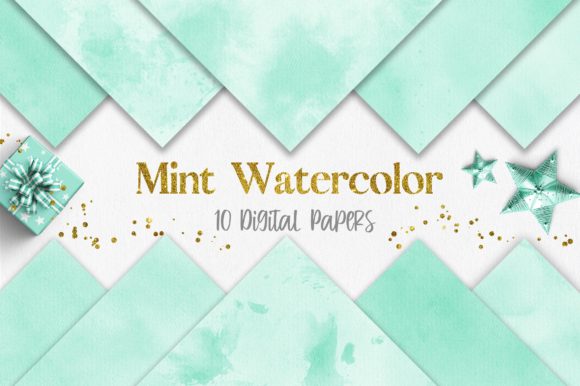 Mint Watercolor Texture Digital Papers Review