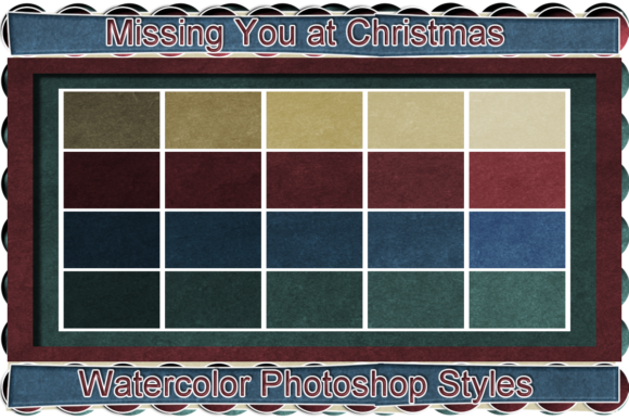 Missing You at Christmas Watercolor: Layer Styles for Blogs