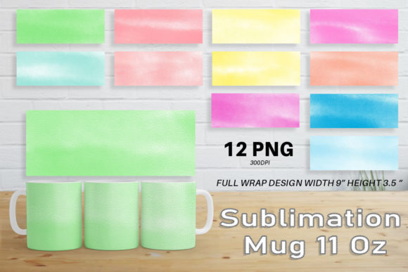 Mug Wrap Sublimation Design Watercolor for Crafts