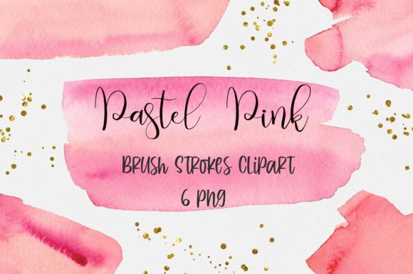 Pastel Pink Watercolor Brush Strokes for Backgrounds