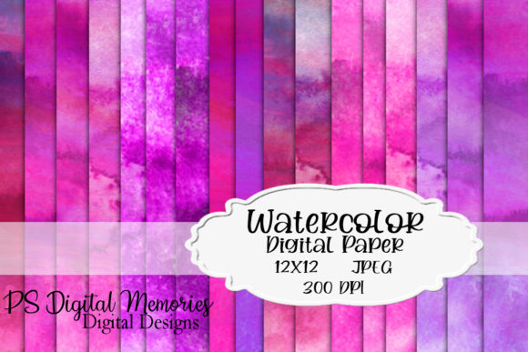 Purple & Pink Watercolor Papers: Backgrounds Review