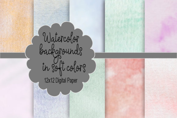 Review: Watercolor Backgrounds in Soft Colors for Embroidery