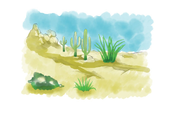 Review: Watercolor Desert Setting for Real Projects