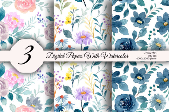 Seamless Pattern Floral Watercolor 167 Review for Patterns