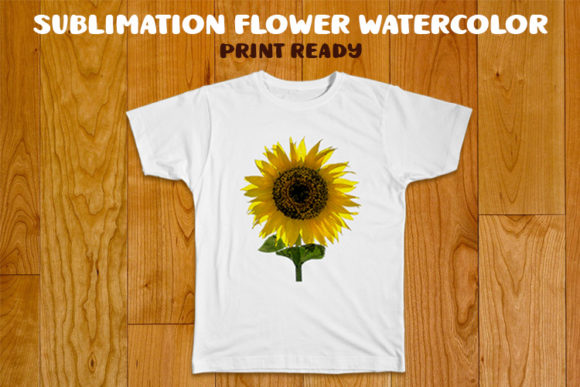 Sublimation Sun Flower Watercolor Design for Crafts