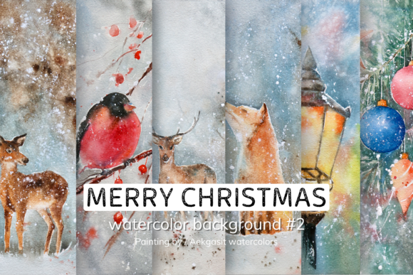 Watercolor Background of Merry Christmas Review