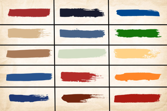 Watercolor Brush Strokes Textures for Branding