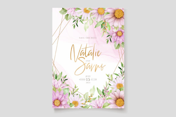 Watercolor CHRYSANTHEMUM Card Set: Print Templates Review