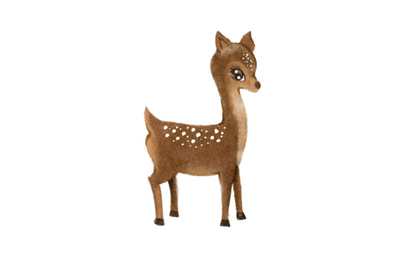 Watercolor Cute Deer: A Soft Animals Asset