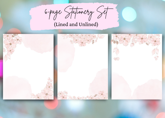Watercolor Floral Stationery Set for Kdp Interiors