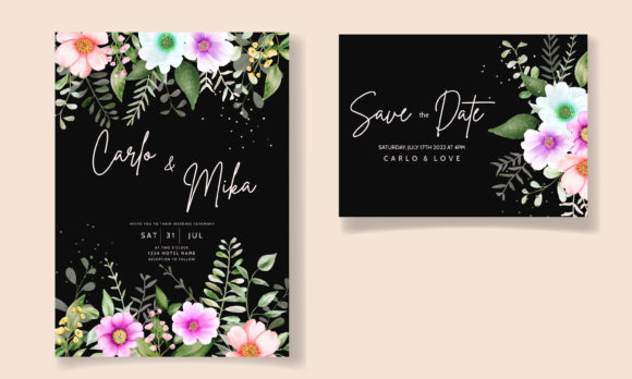 Watercolor Floral Wedding Invitation Car Review