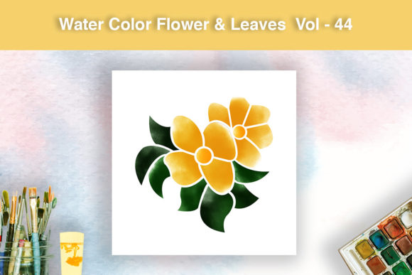 Watercolor Flower and Leaves Design: A Graphic Templates Review