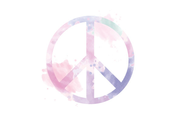 Watercolor Peace Sign by Designs Amp Review