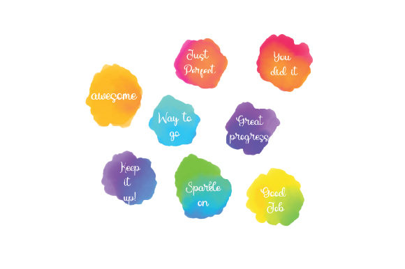 Watercolor Style Motivational Stickers by Designs Amp Review