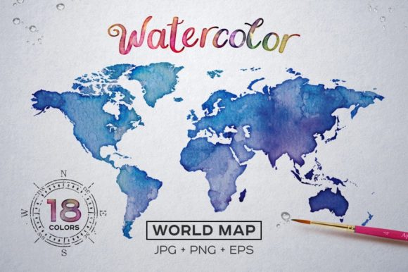 Watercolor World Maps: A Designer's Stitch Review