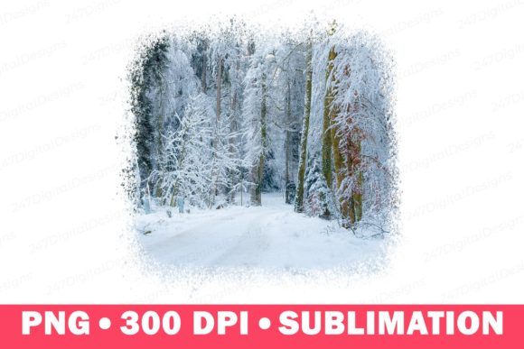 Winter Background Snow Landscape Digital: Print Templates Review