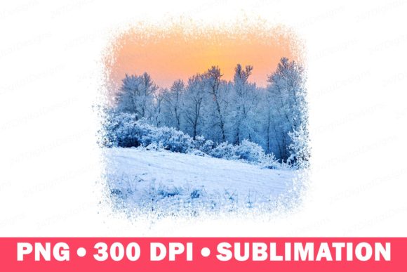 Winter Landscape Clipart: Perfect Print Templates