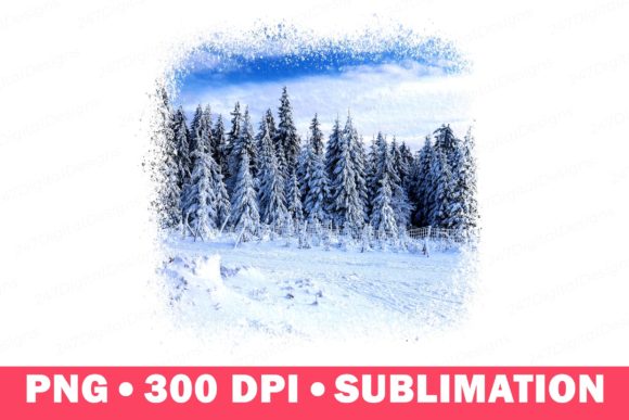 Winter Landscape Forest Scene Holiday Print Templates Review